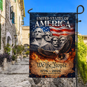 USA 250th Anniversary Flag 1776-2026 – 250 Year American Anniversary Patriotic Garden Flag Outdoor Yard Decoration