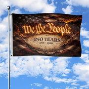 We The People 250 Years Flag 1776–2026 – Fire Style Patriotic Double Sided Yard Flag