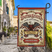 United States 250th Anniversary Garden Flag Vintage 1776-2026 We The People Yard Banner 12x18inch