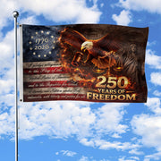 Justice Gavel Eagle House Flag 1776-2026 We The People 250 Years Freedom Patriotic - Rust Field Wear