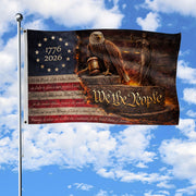 Lady Justice House Flag 1776-2026 Patriotic Eagle Shield We The People 250 Years Decor