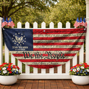 250th Anniversary USA Flag Fence Banner - Patriotic We The People Design for 2026 Celebration