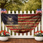 250th Anniversary USA Flag Fence Banner - We The People & Eagle Design for 2026 Celebration