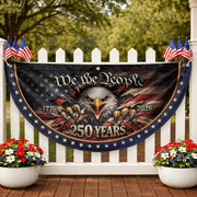 We The People Eagle Fence Flag 250 Years 1776-2026 Patriotic Double Sided Banner