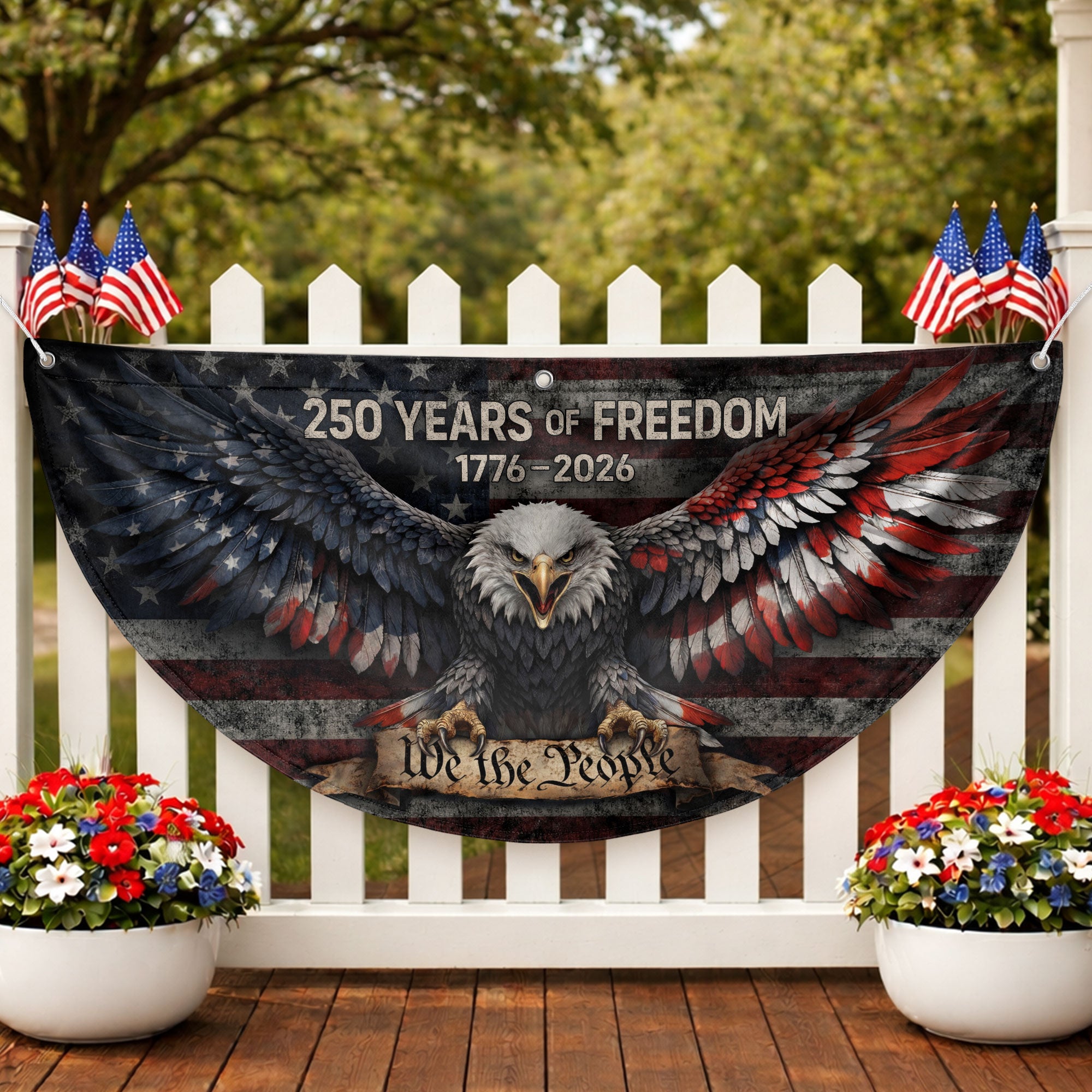 TEST BUNDLE - Fence Flag USA 250th Anniversary 1776–2026, American Eagle Patriotic Outdoor Banner, 250 Years of Freedom Flag (Copy)