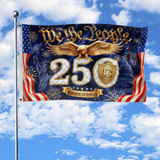 We The People Gold Eagle Liberty Patriotic American Flag US 1776 2026 Celebration 3x5ft - Rust Field Wear