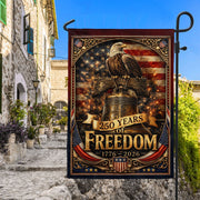 1776-2026 Anniversary Garden Flag 250 Years of Freedom Liberty Bell Eagle Yard - Rust Field Wear