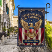Custom Family Name United States of America 250th Anniversary Eagle Garden Flag Banner