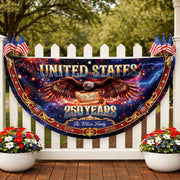 Custom Family Name 250 Years United States Patriot Eagle 1776-2026 Fence Flag Banner
