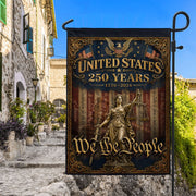 United States 250 Years Garden Flag We The People Patriotic USA Yard Decor - Rust Field Wear