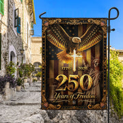 Garden Flag 1776-2026 Christian Cross Eagle Statue of Liberty 250 Years House Banner