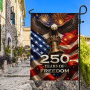 250 Years of Freedom Garden Flag American Eagle Patriotic Yard Decor USA