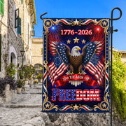USA 250th Anniversary Garden Flag Bald Eagle Freedom Patriotic Decor