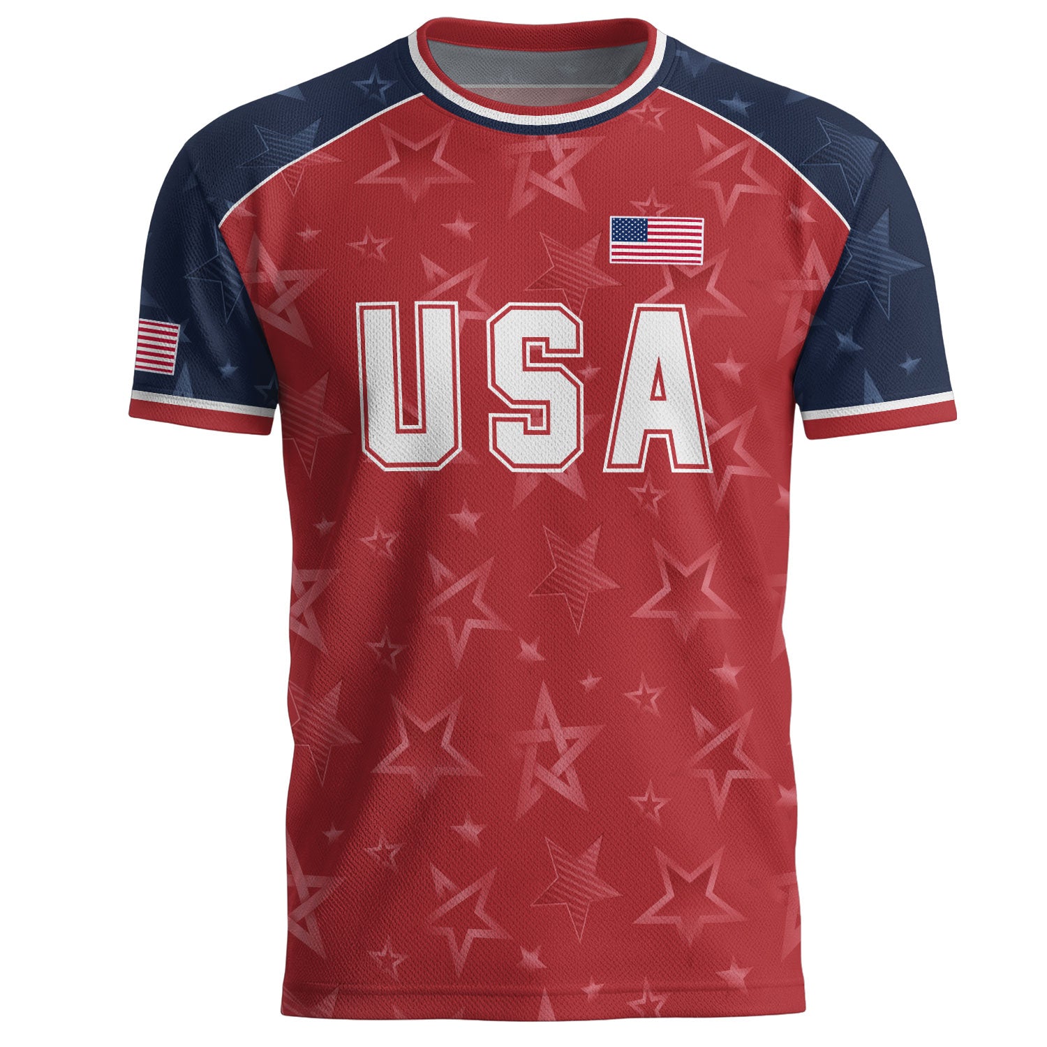 Orange Navy USA Soccer Jersey Men Patriotic United States Football Shirt White Eagle Crest Gift