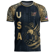 Adult Soccer Jersey Blue Edition Elite Eagle Emblem Patriotic Athletic Sport Top - Rust Field Wear