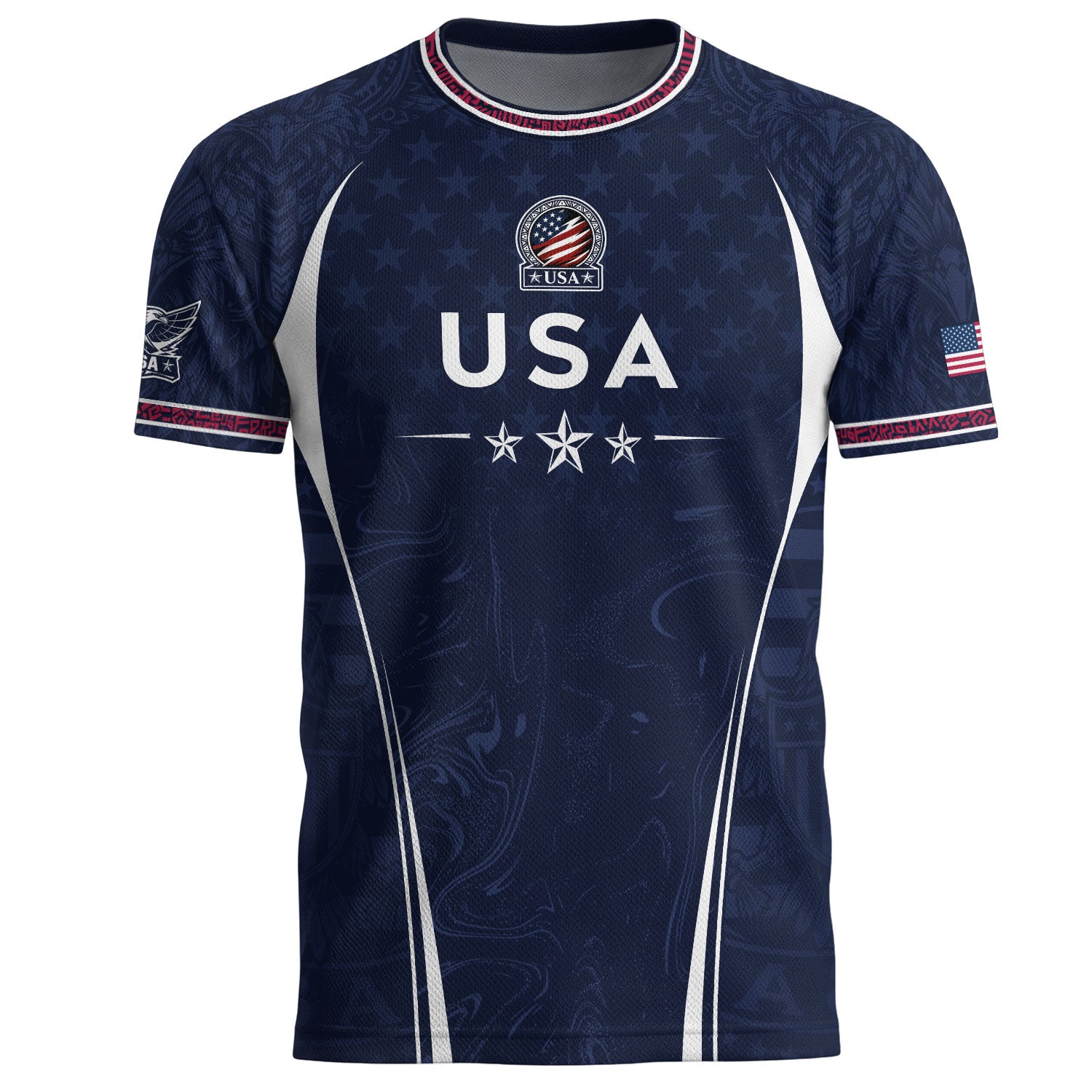 Navy Blue USA Soccer Jersey Patriotic Eagle Football Shirt American Pride Sports Fan Apparel for Men
