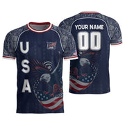 USA Eagle Soccer Jersey Style Adult Shirts Custom Name Number Personalized Top - Rust Field Wear