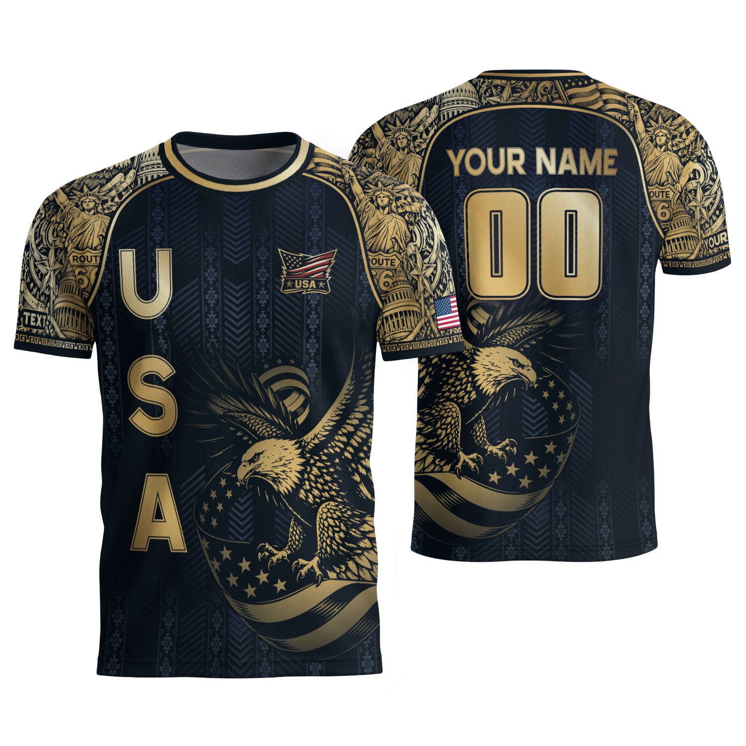 USA Eagle Soccer Jersey Style Adult Shirts Custom Name Number Personalized Activewear