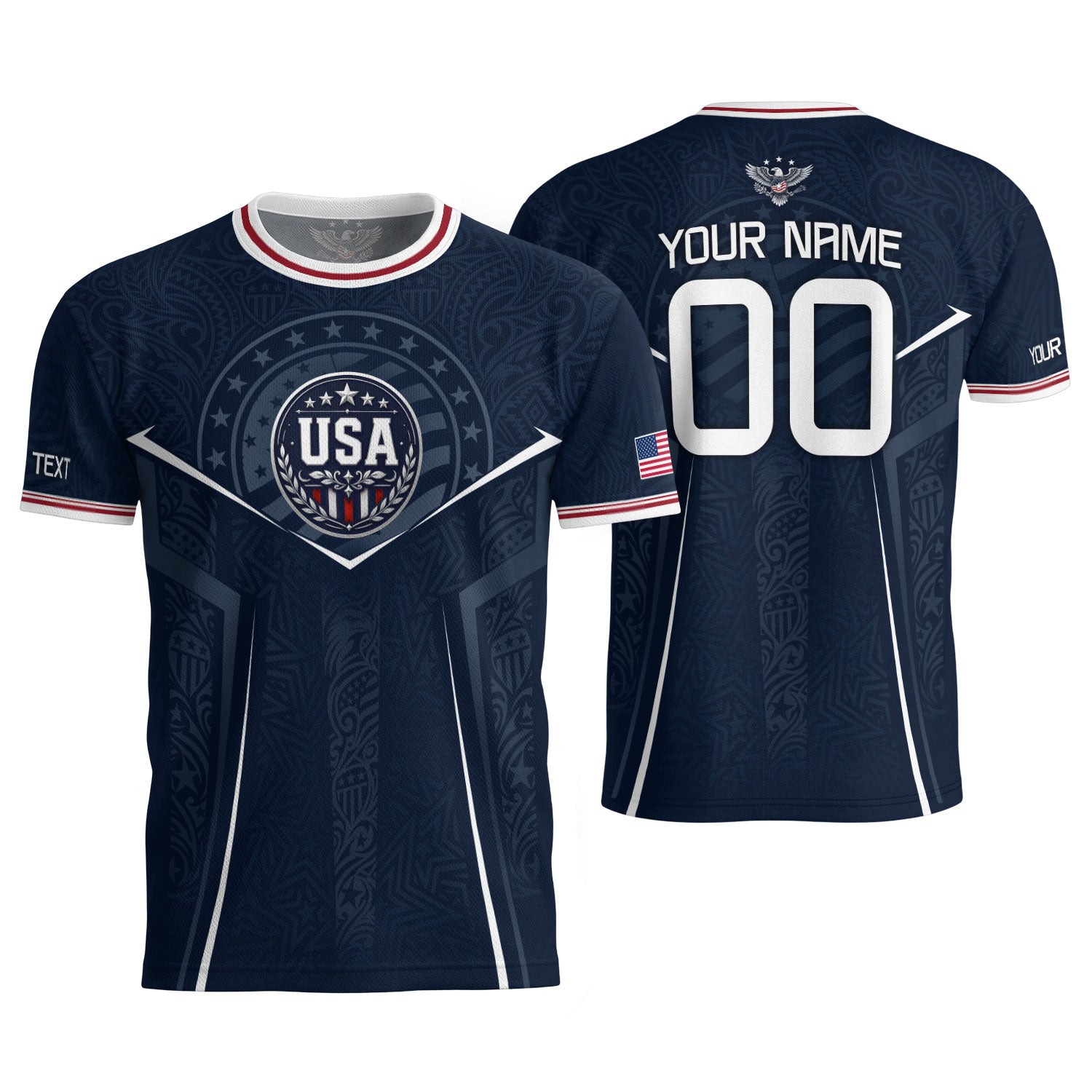 USA Soccer Jersey Custom Name Number Vintage Map Patriotic Cream Football Team Shirt