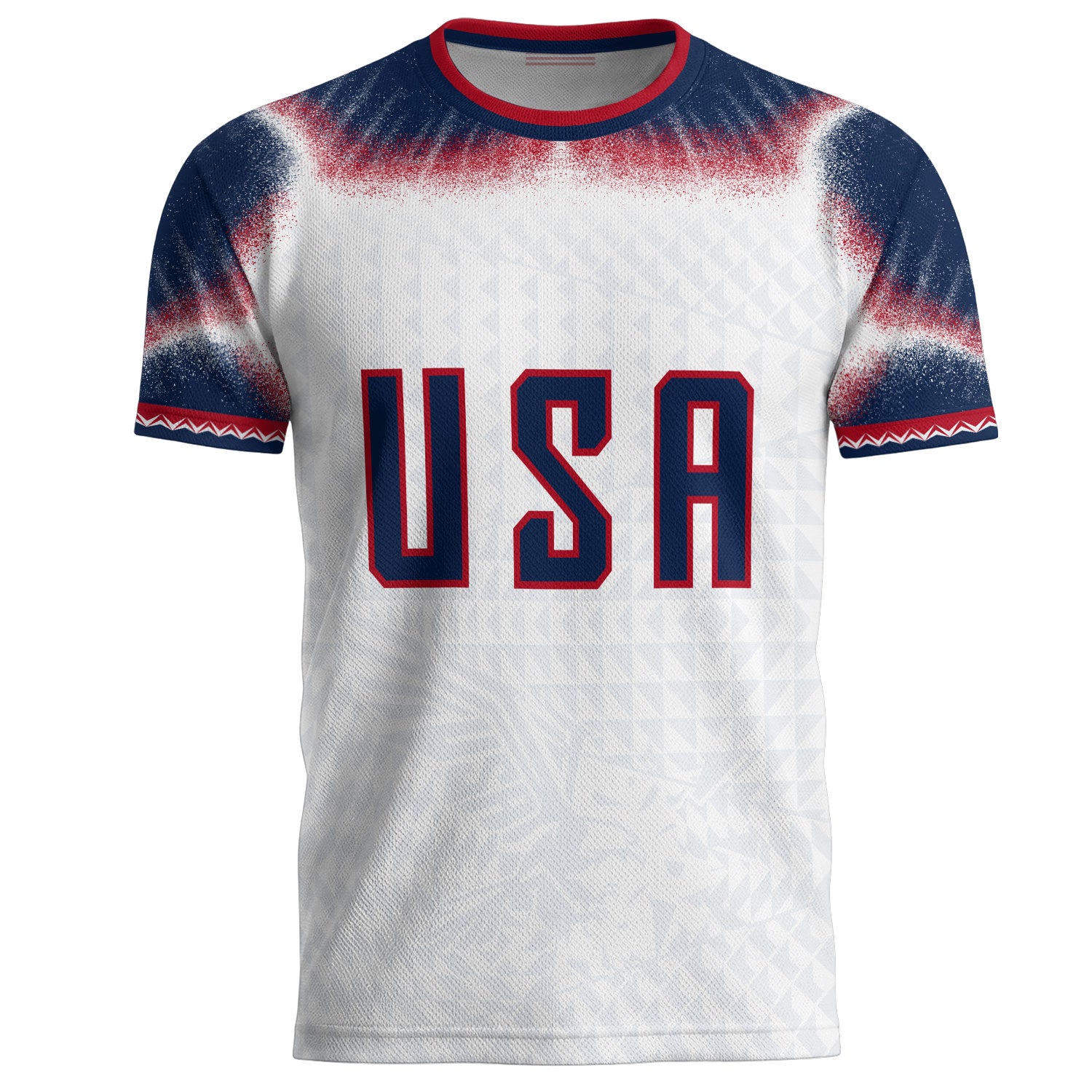 USA Soccer Jersey Men White Red Blue Star Pattern Soccer T-Shirt Sportswear Gift