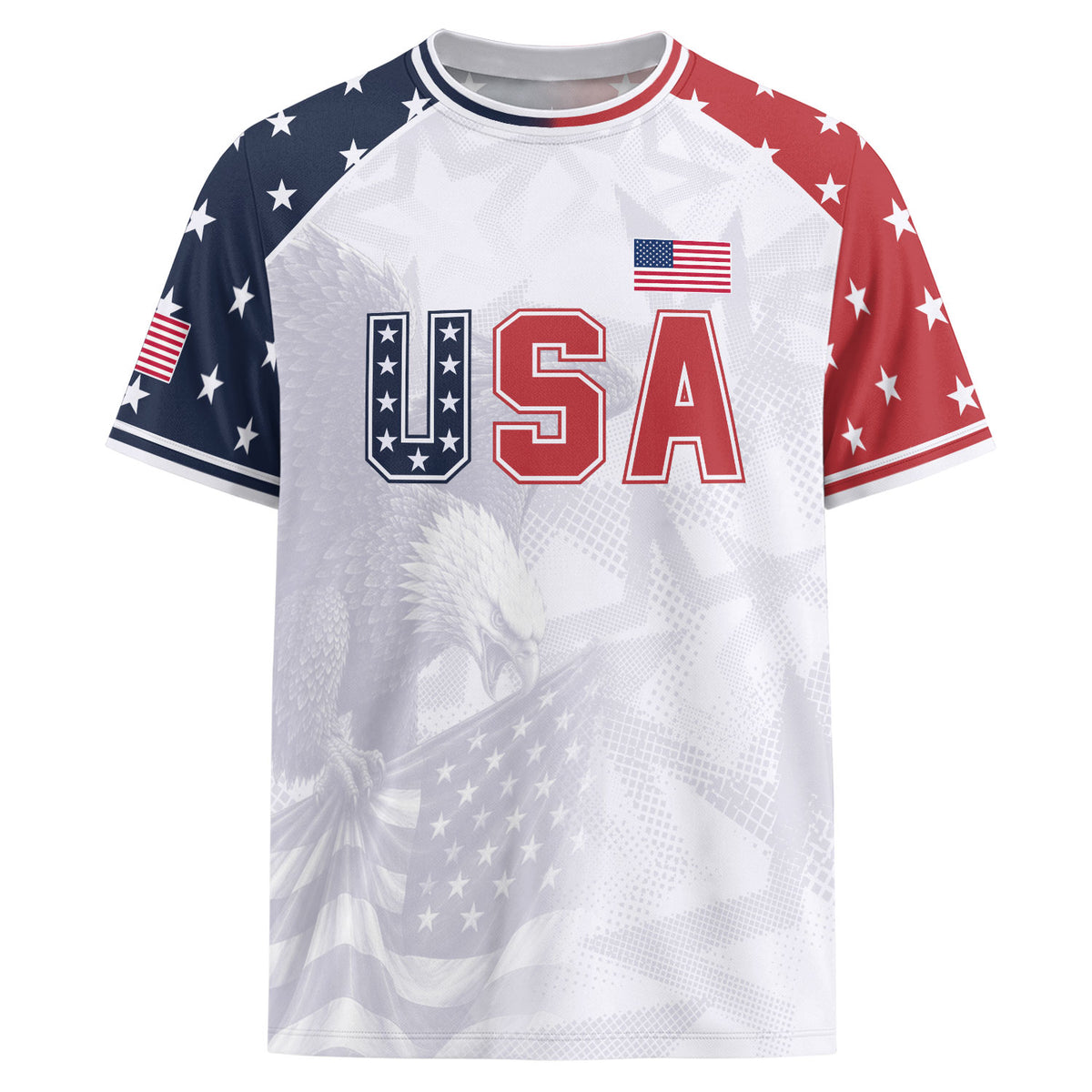 USA Soccer Jersey Adult Patriotic Eagle Shirt American National Football Team Tee