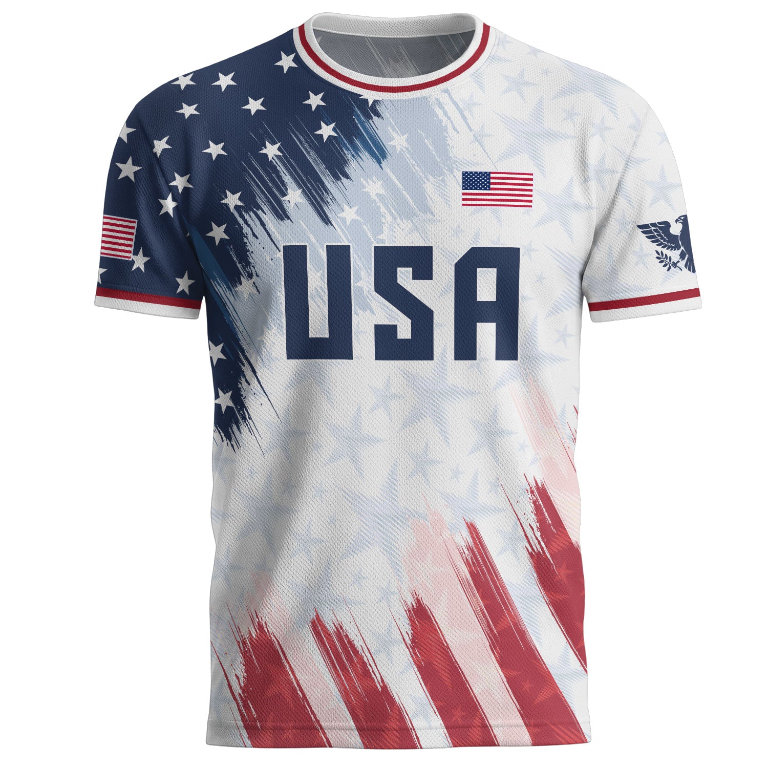 USA Soccer Jersey Adult Patriotic Eagle Athletic Shirt United States Soccer Tee