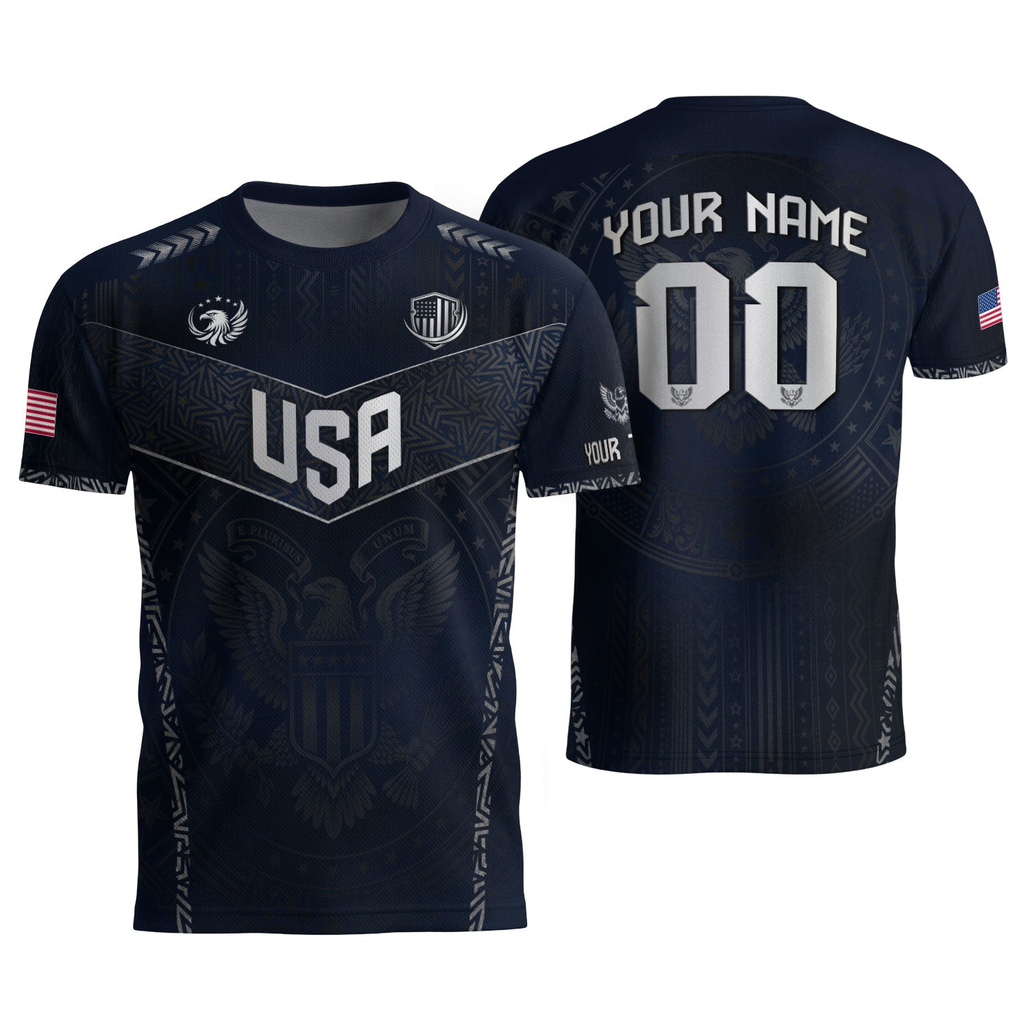 Custom Adult USA Soccer Jersey - Personalized Name & Number Patriotic Sports Team Shirt