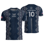 Personalized USA Soccer Jersey Adult Custom Name Number Patriotic Sports Team Uniform - Rust Field Wear