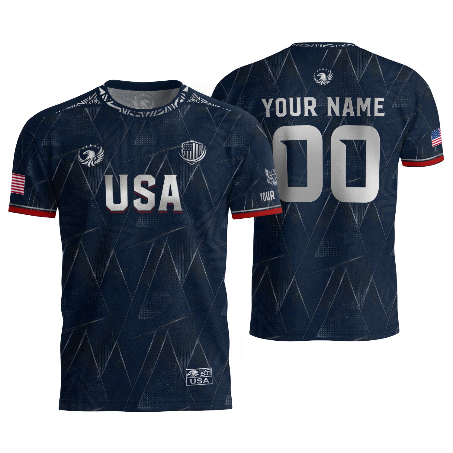 Personalized Patriotic USA Soccer Shirt Custom Adult Name Number Graphic Team Uniform