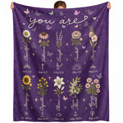 Christian Blanket for Women, Bible Verse Throw Blanket - Butterfly Scripture Home Decor - Rust Field Wear
