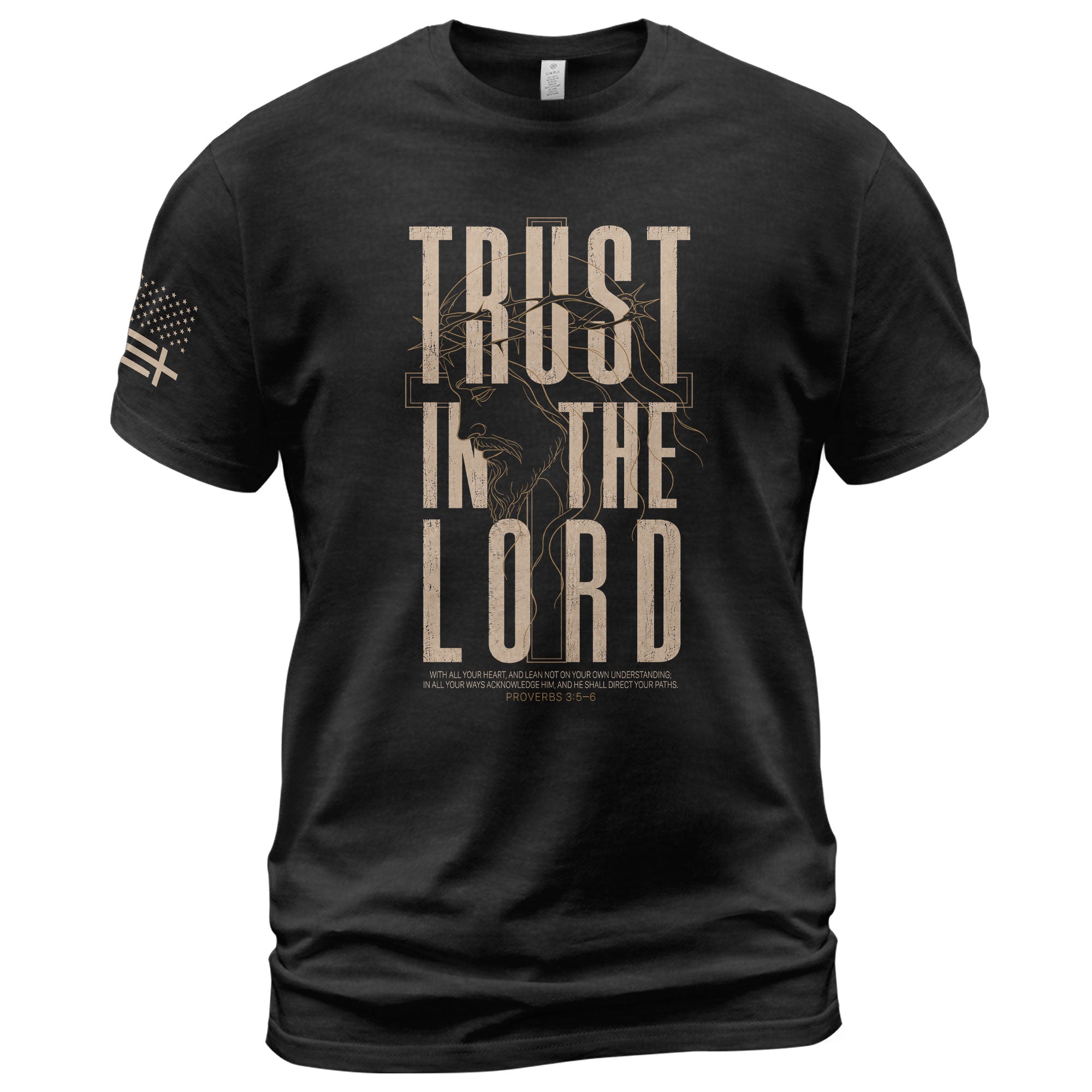 Trust In The Lord T Shirt Christian Proverbs 3 5 6 Scripture Faith Religious Tee - Rust Field Wear