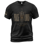 Praise The Lord Psalm 150 6 Crown Of Thorns Nails Graphic Christian T Shirt Apparel Men - Rust Field Wear