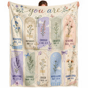 Bible Verse Blanket You Are Christian Affirmations Floral Throw Blanket Scripture Gift