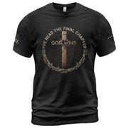 God Wins Cross and Crown Of Thorns Christian - Christian Tee Shirts, Christian Shirts for Men - Rust Field Wear