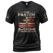 Christian Shirts for Men, Awesome Pastor A Proud Congregation's Statement of Faith - Christian Tee Shirts - Rust Field Wear