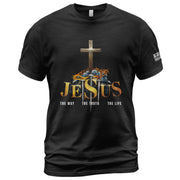 Christian Shirts for Men, JESUS The Way, Truth and Life - Christian Tee Shirts - Rust Field Wear