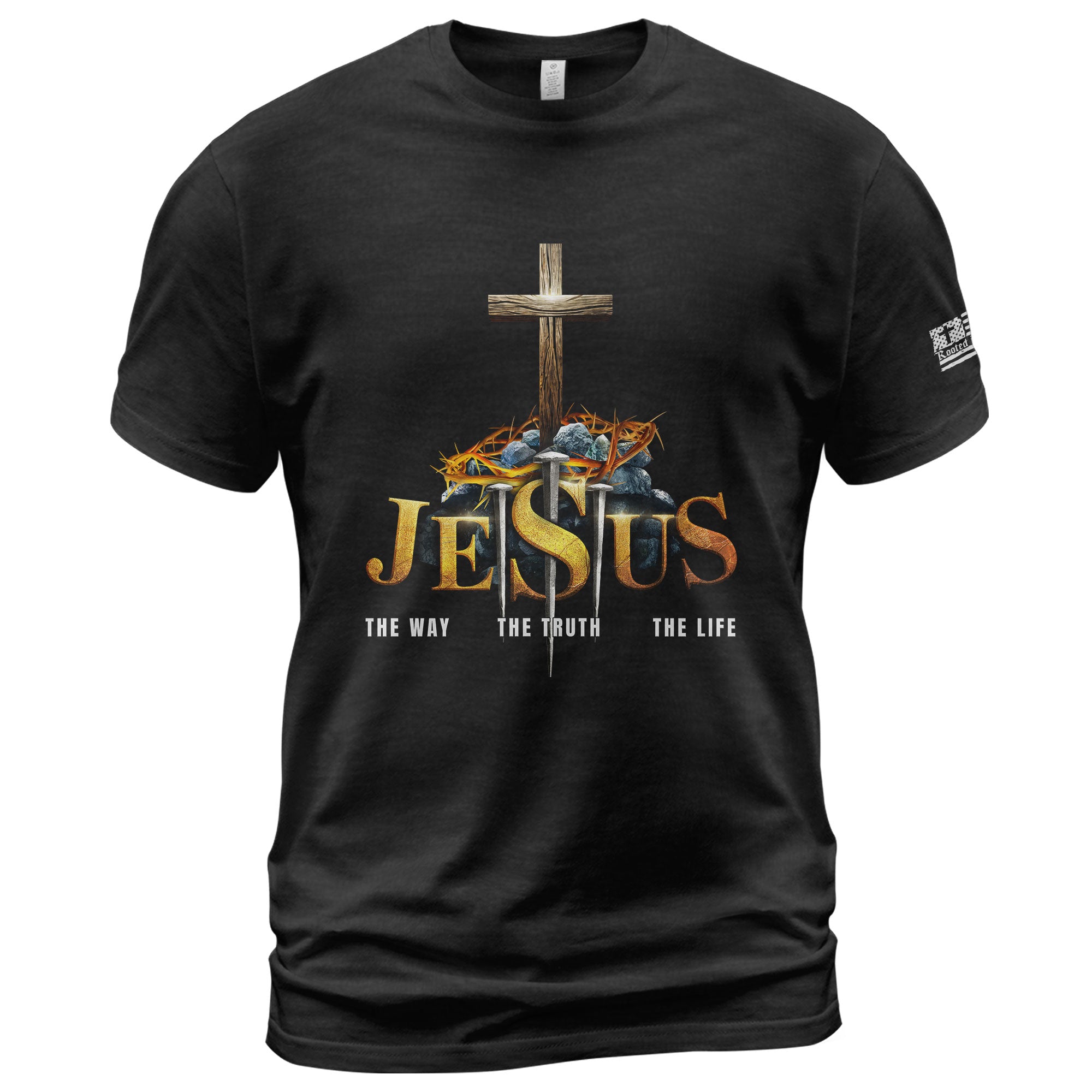 Christian Shirts for Men, JESUS The Way, Truth and Life - Christian Tee Shirts - Rust Field Wear