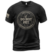 Funny Do Not Pet Support Husband Emblem Graphic Tee Shirt Casual Apparel Top Clothing
