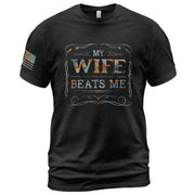 My Wife Beats Me At Video Games Funny Joke Quote Men Vintage Graphic Tee Casual Top