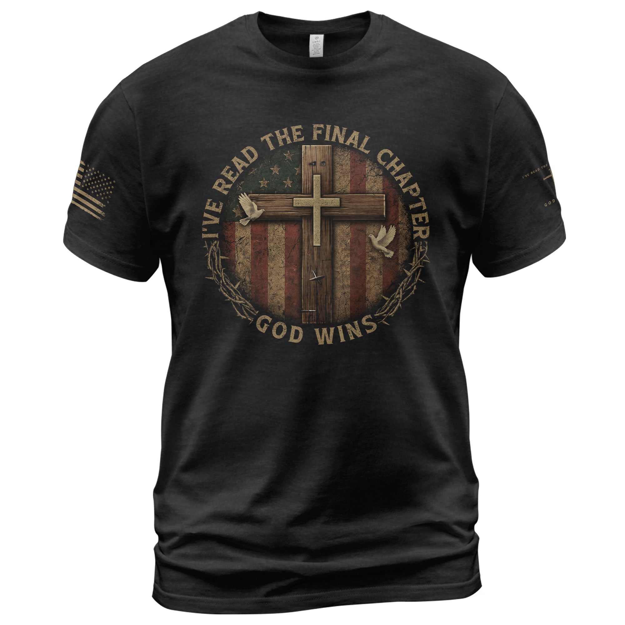 Faith Based Christian Tee Shirts, I’ve Read the Final Chapter, God Wins T Shirts - Christian Shirts for Men - Rust Field Wear