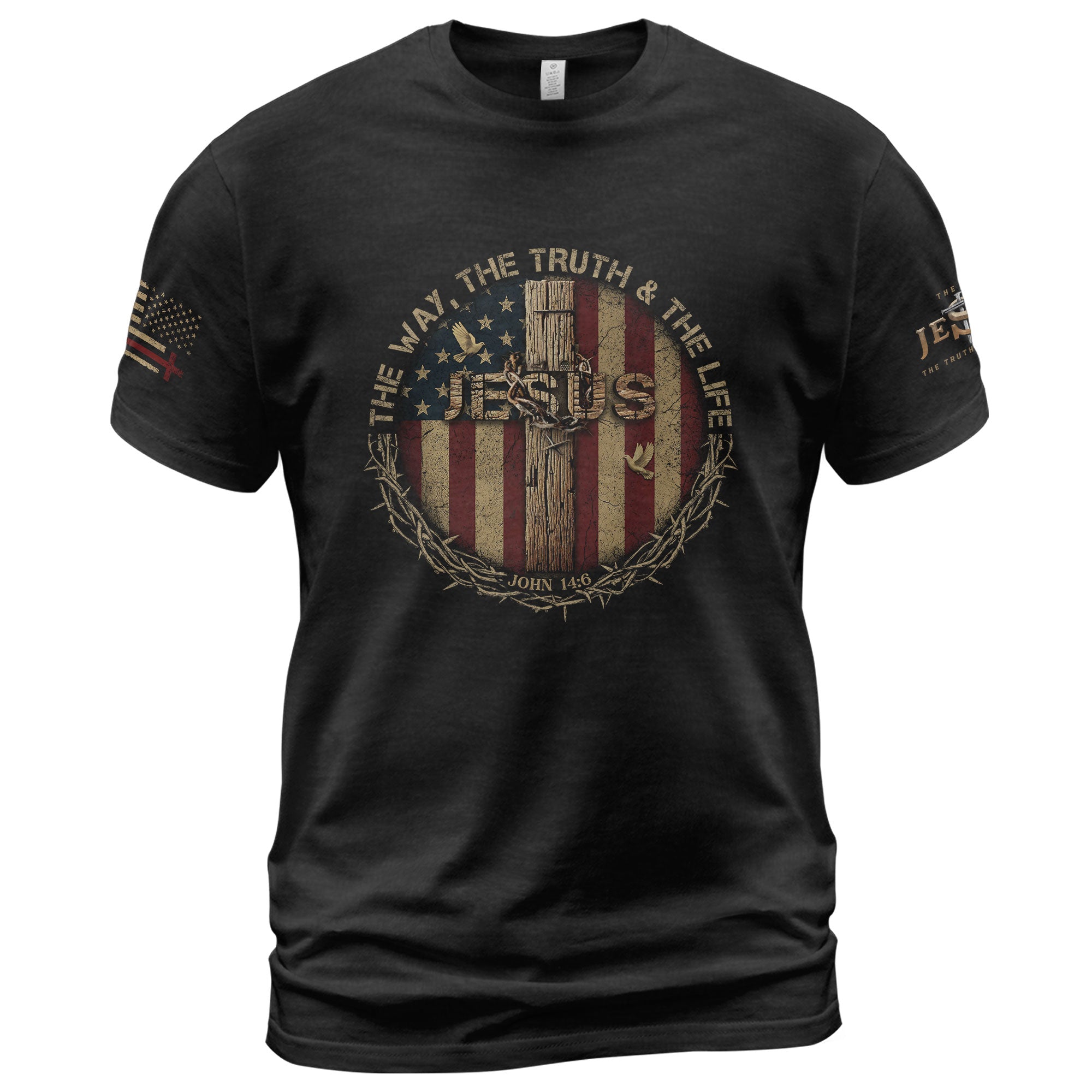 Christian Shirts for Men - JESUS Is the Standard John 14:6, Christian Tee Shirts - Rust Field Wear