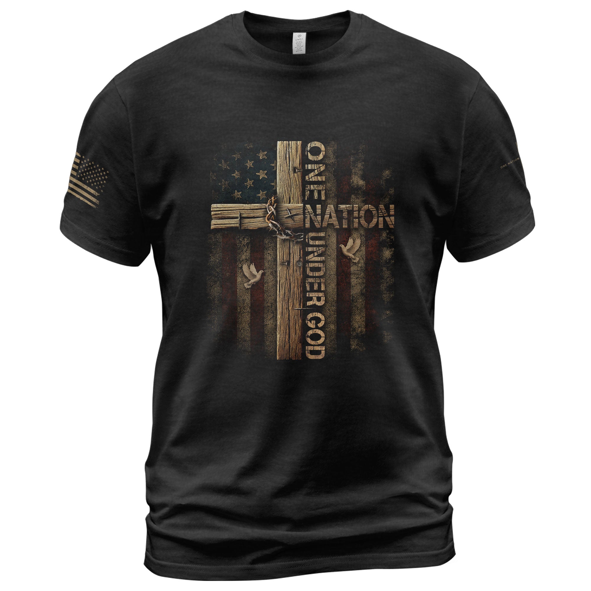 Christian Shirts for Men, “One Nation Under God” - Christian Tee Shirts - Rust Field Wear