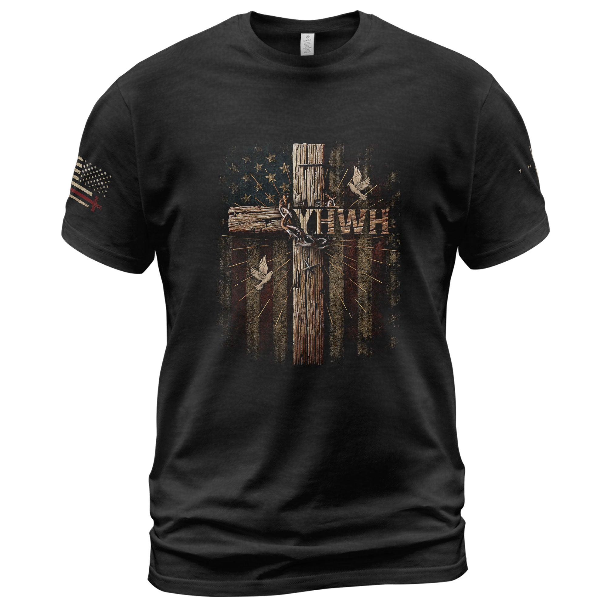 YHWH The Name Above All Names - Christian Shirts for Men, Faith Based Christian Tee Shirts - Rust Field Wear