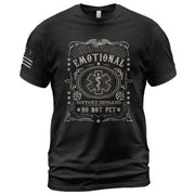 Emotional Support Husband Do Not Pet Eagle Crest Graphic Tee Shirt Casual Cotton Top