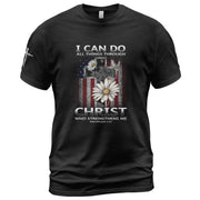 Christian Shirts for Men, I Can Do All Things Through Christ Cross - Christian Tee Shirts - Rust Field Wear