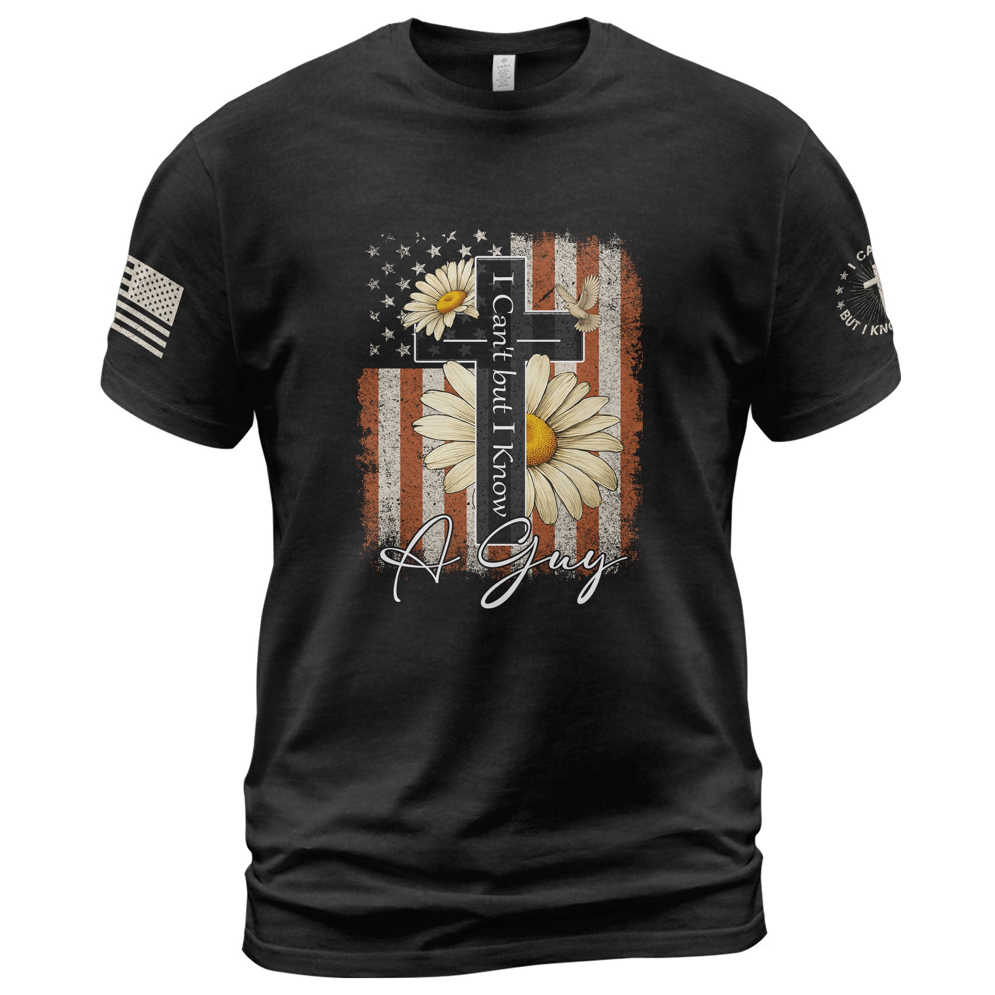 I Can’t But I Know A Guy Floral Faith - Christian Shirts for Men, Faith Based Christian Tee Shirts - Rust Field Wear