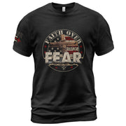 Faith Over Fear Cross, Courage and American Spirit, Christian Shirts for Men - Christian Tee Shirts - Rust Field Wear