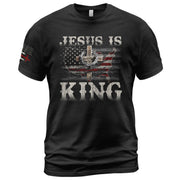 Christian Shirts for Men, Jesus Is King Crown Him with Every Step - Christian Tee Shirts - Rust Field Wear