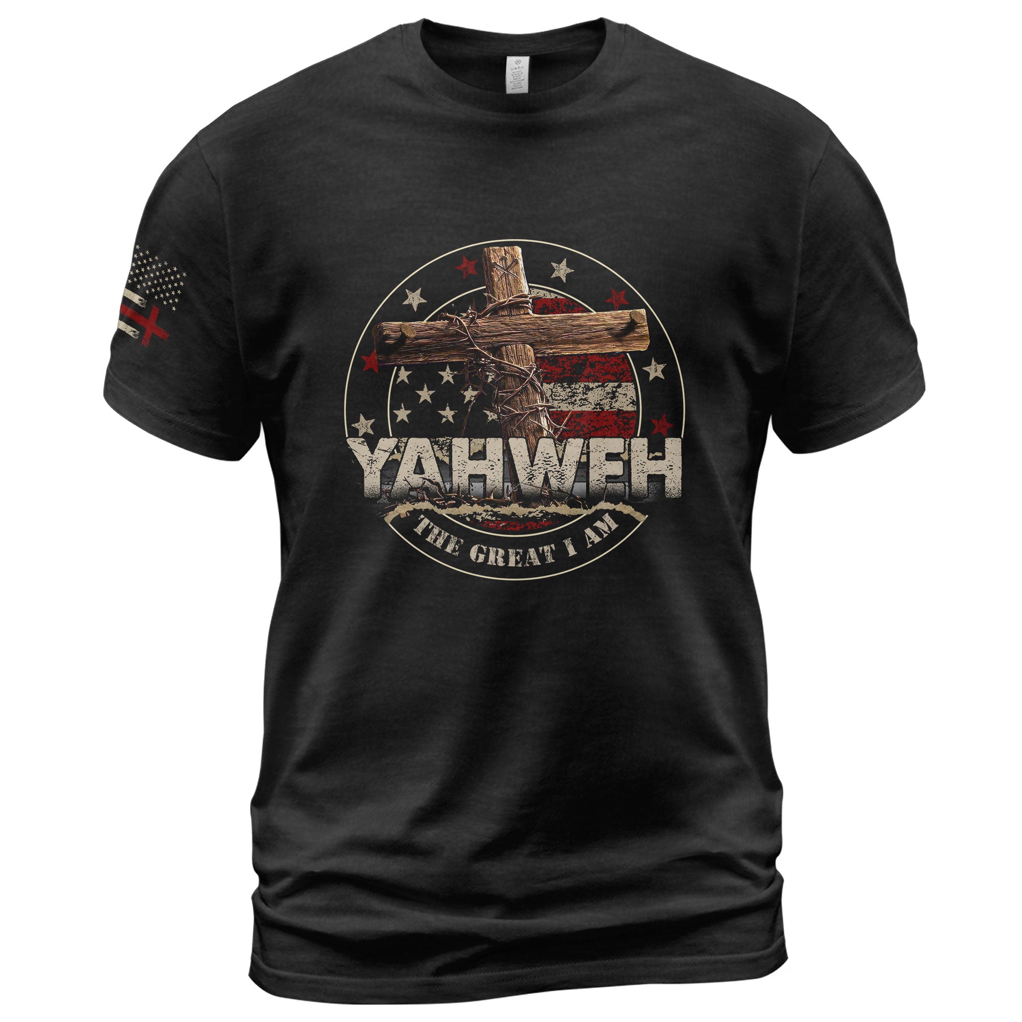 Yahweh The Great I Am, Bold and Unshaken, Christian Tee Shirts - Faith Shirts for Men - Rust Field Wear