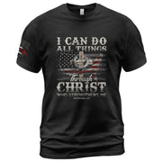Christian Shirts for Men, I Can Do All Things Philippians 4:13 USA Christian - Christian Tee Shirts - Rust Field Wear